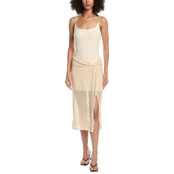 Project Social T Dresses & Skirts - Project Social T Womens  2Pc Shoreline Twisted Heavy Mesh Skirt, White